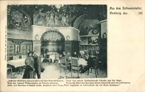 Künstler Ak Hamburg, Ratsweinkeller, Rosenkranz