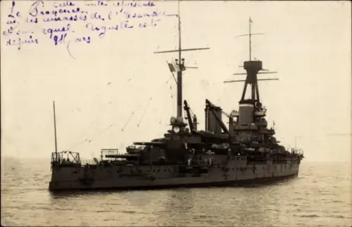 Foto Ak Französisches Kriegsschiff