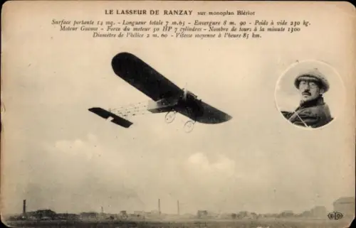 CPA Aviation, Le Lasseur de Ranzay, Monoplan Bleriot
