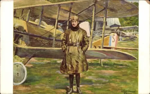 Künstler Litho Bouchor, J. F., Flieger Georges Guynemer