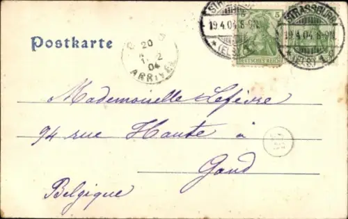 Ak Strasbourg Straßburg Elsass Bas Rhin, Broglieplatz