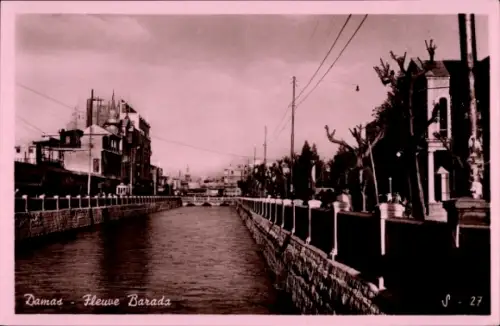 Ak Damas Damaskus Syrien, Barada river