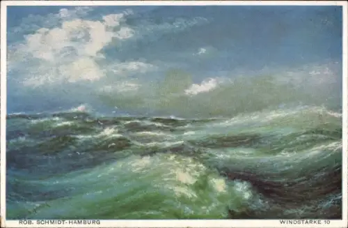 Künstler Ak Schmidt, R., Windstärke 10