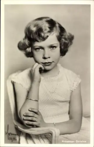 Ak Prinzessin Christina von Schweden, Portrait