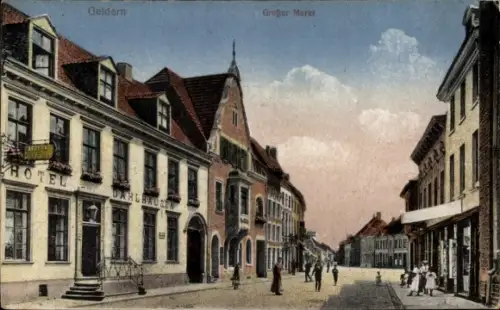 Ak Geldern am Niederrhein, Großer Markt, Hotel Dahlhausen