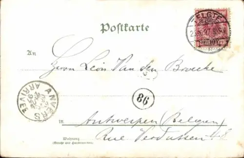 Litho Bad Cleve Kleve am Niederrhein, Schwanenburg, Amphitheater, Panorama