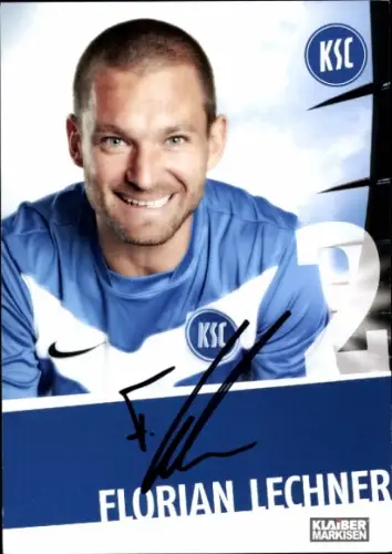 Autogrammkarte Fußballer Florian Lechner, Karlsruher SC, Autogramm