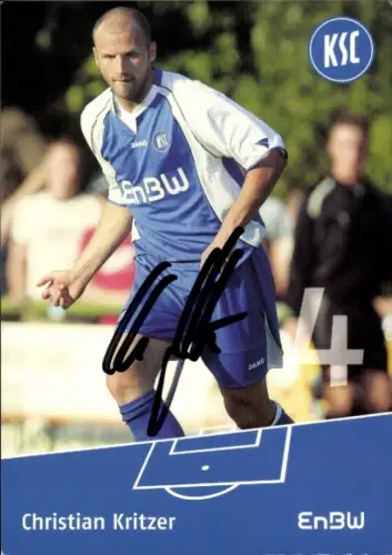 Autogrammkarte Fußballer Christian Kritzer, Karlsruher SC, Autogramm