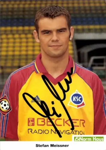 Autogrammkarte Fußballer Stefan Meissner, Karlsruher SC, Autogramm