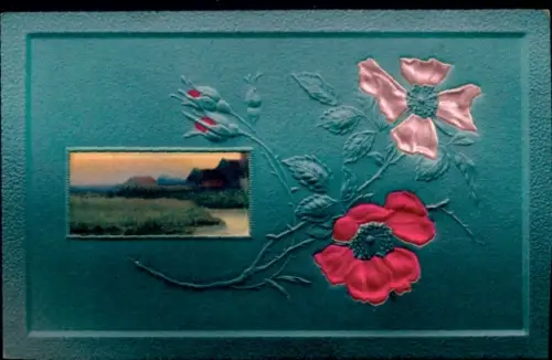 Material Ak Blumen, Wiese, Teich