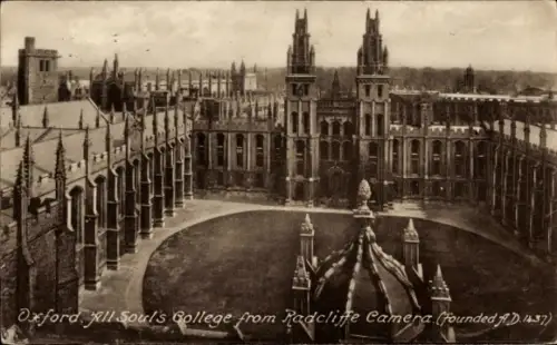 Ak Oxford Oxfordshire England, Oxford All Soul's College, Radcliffe Camera