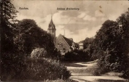 Ak Breitenburg bei Itzehoe in Holstein, Schloss Breitenburg, Schloss Breitenburg,  Bäume, Weg
