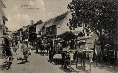 Ak Soerabaja Surabaya Java Indonesië, Chineesche wijk