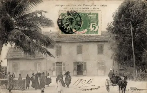 Ak Saint Louis Senegal, Bahnhof