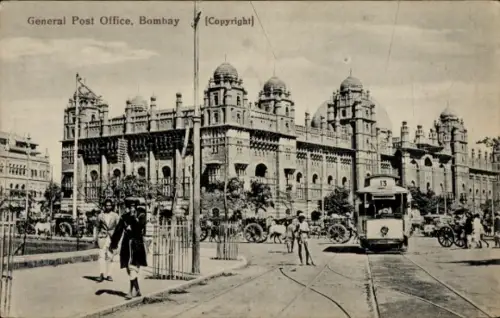Ak Mumbai Bombay Indien, General Post Office,   , Copyright