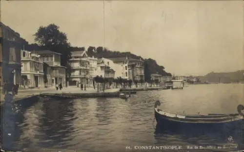 Ak Istanbul Türkei, Vue du Buyukdére, Uferblick, Boot