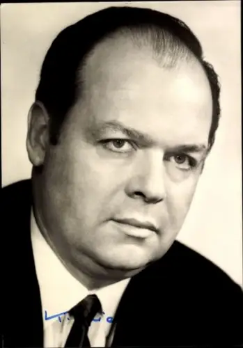 Ak Politiker Karl Wienand, Autogramm