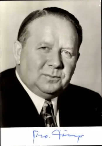 Autogrammkarte Politiker Nicolaus Dreyer, Portrait, Autogramm