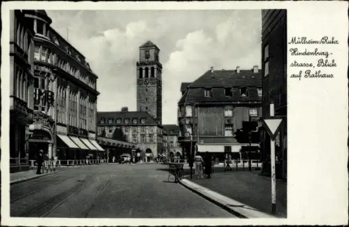 Ak Mülheim an der Ruhr, Hindenburgstraße, Rathaus