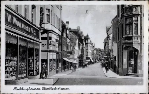 Ak Recklinghausen im Ruhrgebiet, Kunibertistraße, Handlung W. Woolworth Co.