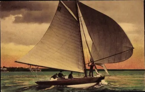 Ak Berlin Köpenick, Müggelsee, Segelboot