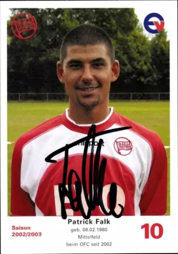 Autogrammkarte Fußballer Patrick Falk, Kickers Offenbach, Autogramm