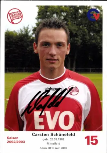 Autogrammkarte Fußballer Carsten Schönefeld, Kickers Offenbach, Autogramm