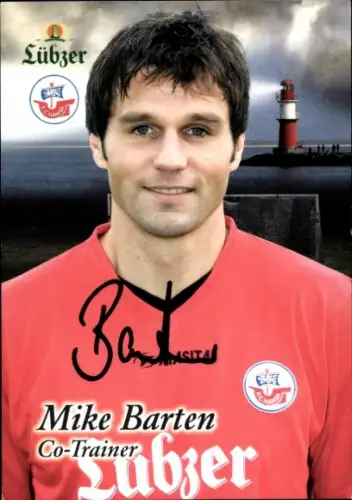 Autogrammkarte Co Trainer Mike Barten, FC Hansa Rostock, Autogramm