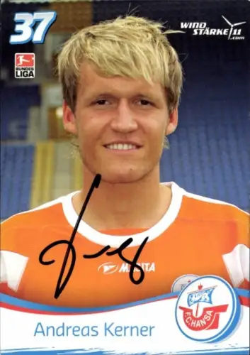 Autogrammkarte Fußballer Andreas Kerner, FC Hansa Rostock, Autogramm