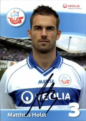 Autogrammkarte Fußballer Matthias Holst, FC Hansa Rostock, Autogramm