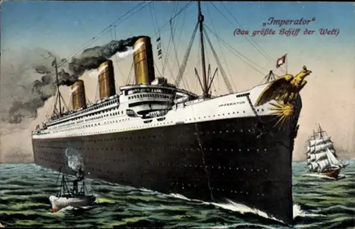 Ak Riesendampfer, Dampfschiff Imperator, HAPAG
