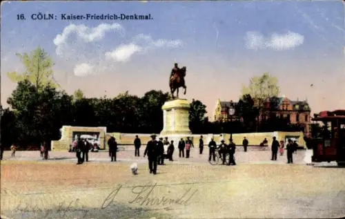 Ak Cöln Köln am Rhein, Kaiser Friedrich Denkmal