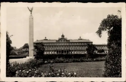 Ak Rastatt im Schwarzwald Baden, Schloss  Denkmal, Garten, Monument