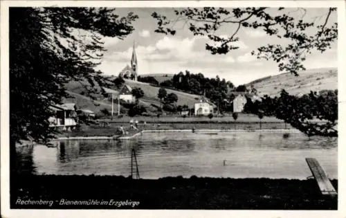 Ak Rechenberg Bienenmühle Erzgebirge, Rechenberg Bienenmühle, Erzgebirge, Landschaft mit Wasser, 