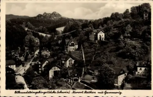 Ak Rathen an der Elbe Sächsische Schweiz, Gesamtansicht