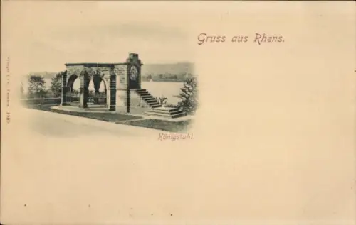 Ak Rhens am Rhein, Königsstuhl