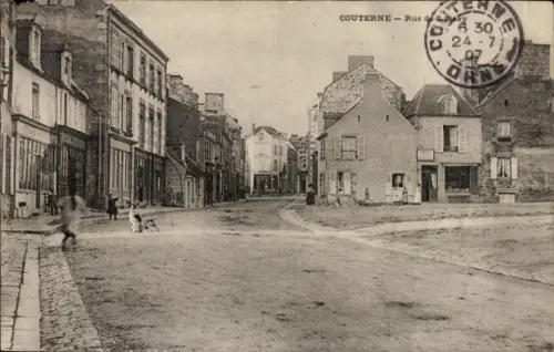 CPA Couterne Orne, Rue de Lassay