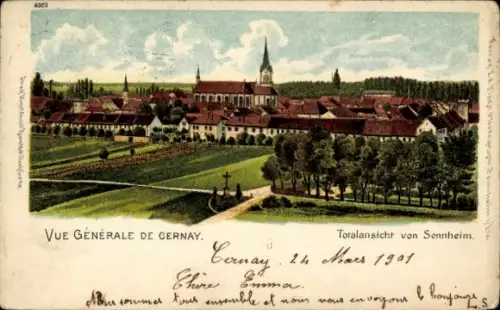 Litho Cernay la Ville Yvelines, Gesamtansicht, Sennheim