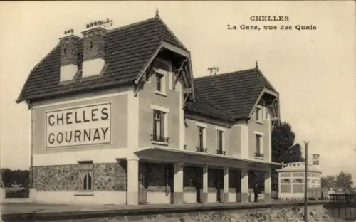 Ak Chelles Seine et Marne, Bahnhof, Gleisansicht, CHELLES, GOURNAY