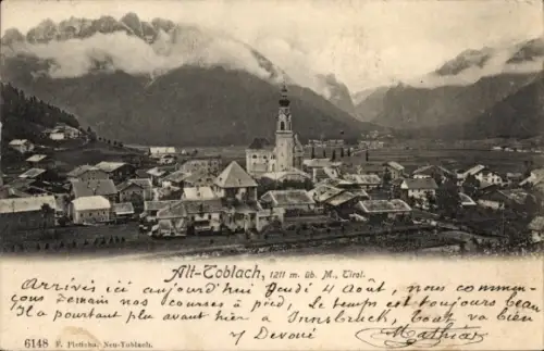 Ak Toblach Dobbiaco Südtirol, Gesamtansicht