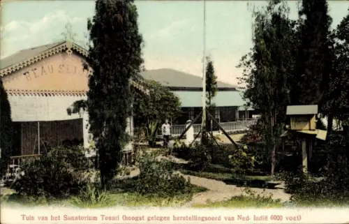 Ak Tosari Java Indonesië, Tuin van het Sanatorium