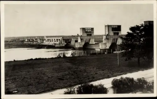 Ak Eddersheim Hattersheim am Main, Staustufe Eddersheim