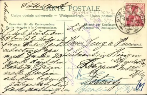 Ak Sankt Moritz Kanton Graubünden, Panorama