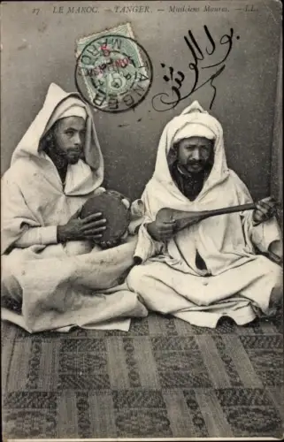 Ak Marokko, Tanger, Musiciens Maures