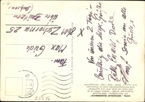 Ak Kronach in Oberfranken, Hotel Frankenwald in Kronach