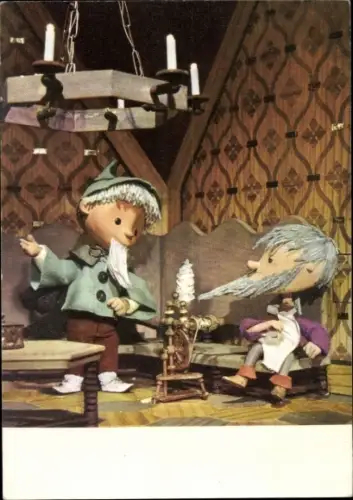 Ak Unser Sandmännchen, Sandmann, DDR Kinderfernsehen, Rumpelstilzchen, 6257