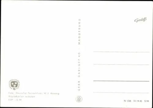 Ak Unser Sandmännchen, Sandmann, DDR Kinderfernsehen, Raumfahrzeug