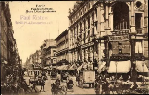 Ak Berlin, Friedrichstraße, Ecke Leipziger Straße