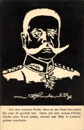 Künstler Ak Paul von Hindenburg, Portrait, Orden