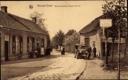 Ak Meersel Dreef Hoogstraten Flandern Antwerpen, Grensschelding Belgie Holland
